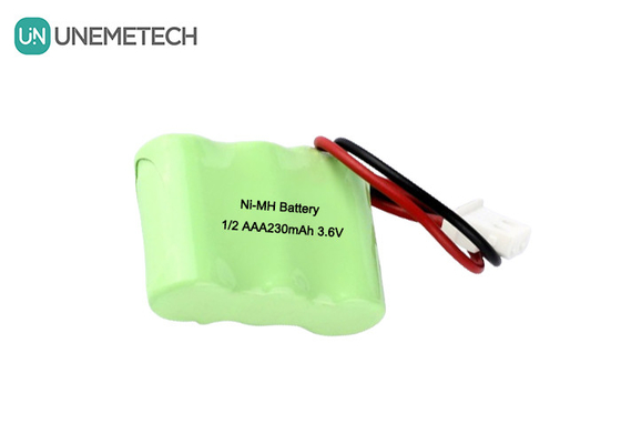 1/2AAA NiMH रिचार्जेबल बैटरी पैक 3.6V 230mAh कॉलम रिचार्जेबल बैटरी पैक