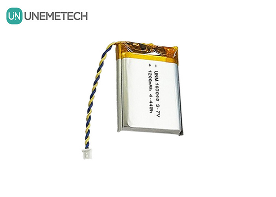 3.7V रिचार्जेबल ली पॉलीमर बैटरी 103040 1200 mAh मेडिकल डिवाइस और एलईडी लैंप के लिए
