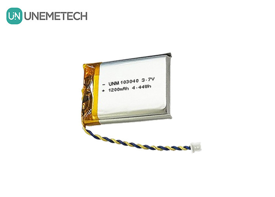3.7V रिचार्जेबल ली पॉलीमर बैटरी 103040 1200 mAh मेडिकल डिवाइस और एलईडी लैंप के लिए