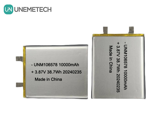 ऊर्जा भंडारण प्रणालियों के लिए उच्च क्षमता वाली लिपो बैटरी 10000mAh 3.87V 106578
