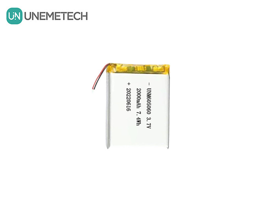 UNEMETECH 605060 2000mAh पॉलिमर लिथियम बैटरी 3.7V सौंदर्य उपकरण रिचार्जेबल बैटरी