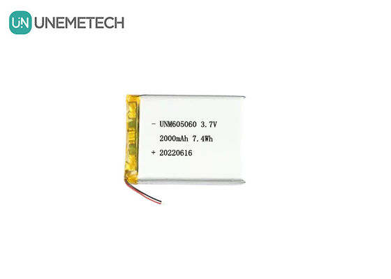 UNEMETECH 605060 2000mAh पॉलिमर लिथियम बैटरी 3.7V सौंदर्य उपकरण रिचार्जेबल बैटरी