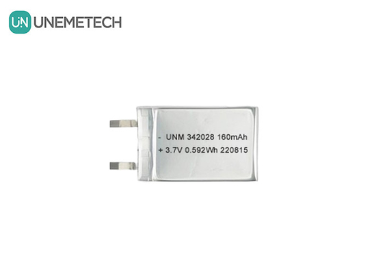 ब्लूटूथ बैटरी 160mAh 3.7V रिचार्जेबल लिथियम पॉलिमर आयन बैटरी 342028 ट्रैकर के लिए