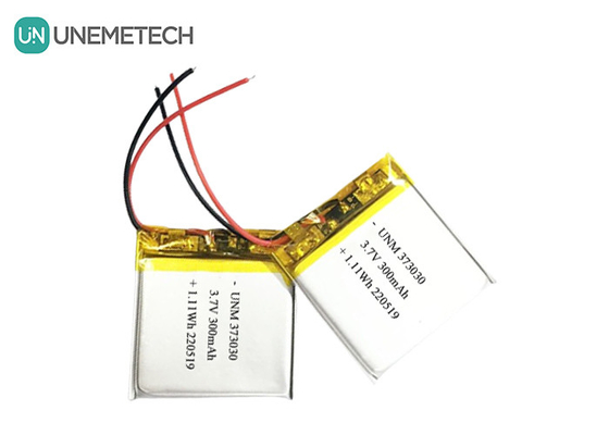 3ब्लूटूथ स्पीकर के लिए.7V 300mAh लीपो रिचार्जेबल बैटरी 373030