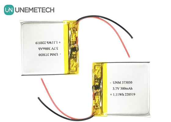 3ब्लूटूथ स्पीकर के लिए.7V 300mAh लीपो रिचार्जेबल बैटरी 373030