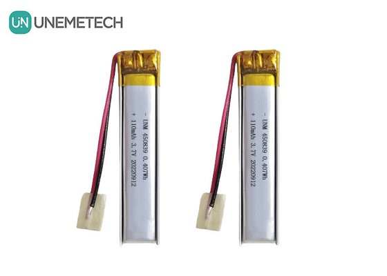 सटीक डिजाइन 3.7V 110mAh LiPo बैटरी रिचार्जेबल लिथियम पॉलिमर बैटरी 450839