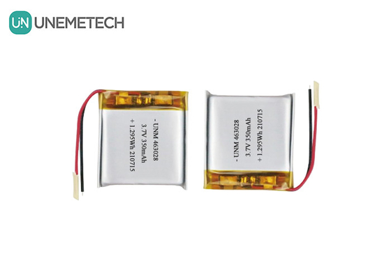ली-पॉली पैक्स 463028 3.7V 350mAh गेमपैड के लिए रिचार्जेबल ली पॉलीमर बैटरी