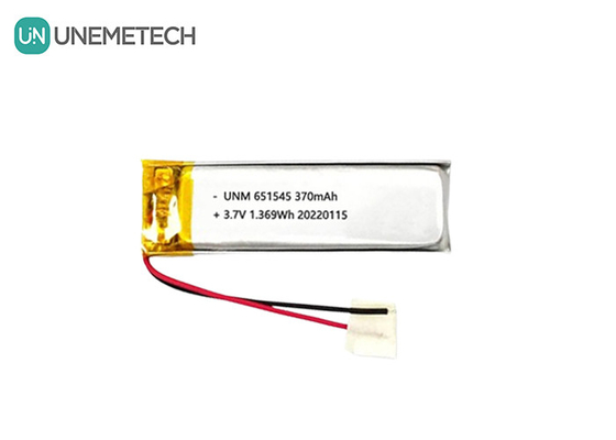 3.7V 370mAh 651545 डिजिटल उत्पादों के लिए रिचार्जेबल लिथियम लिथियम आयन पॉलिमर बैटरी