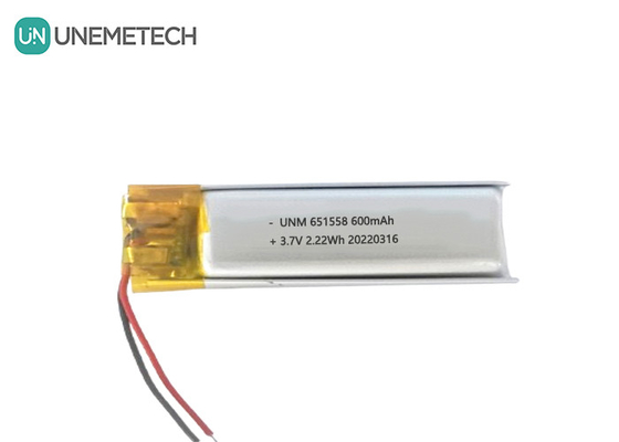 सौंदर्य और मेकअप बैटरी आपूर्तिकर्ता 600mAh 3.7V लिपो बैटरी 651558 बाल हटाने के लिए