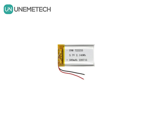 लिथियम पॉलिमर बैटरी 722233 3.7V 580mAh चीन से लीपो बैटरी निर्माता
