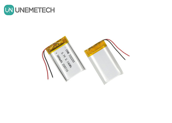 लिथियम पॉलिमर बैटरी 722233 3.7V 580mAh चीन से लीपो बैटरी निर्माता