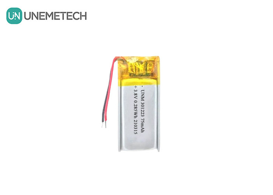 3.8V 75mAh लिथियम आयन पॉलिमर बैटरी 321223 इलेक्ट्रॉनिक पेन के लिए छोटी लिपो बैटरी