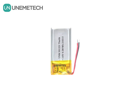 3.8V 75mAh लिथियम आयन पॉलिमर बैटरी 321223 इलेक्ट्रॉनिक पेन के लिए छोटी लिपो बैटरी