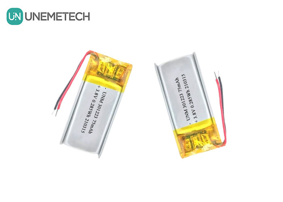 3.8V 75mAh लिथियम आयन पॉलिमर बैटरी 321223 इलेक्ट्रॉनिक पेन के लिए छोटी लिपो बैटरी