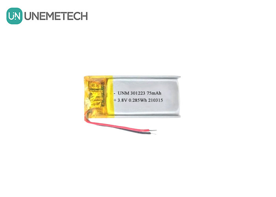 3.8V 75mAh लिथियम आयन पॉलिमर बैटरी 321223 इलेक्ट्रॉनिक पेन के लिए छोटी लिपो बैटरी