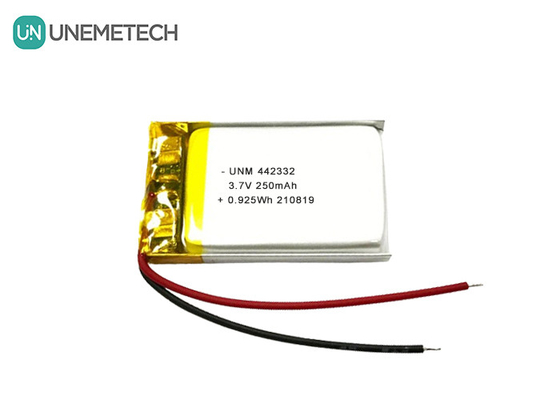 3.7V 250mAh लिपो रिचार्जेबल बैटरी 442332 पोर्टेबल इलेक्ट्रॉनिक वेज के लिए
