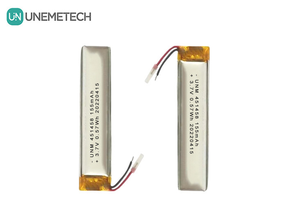 Lipo 3.7V 155mAh रिचार्जेबल पॉलीमर बैटरी 451458 वायरलेस हेडसेट के लिए