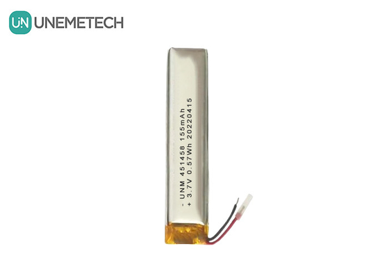 Lipo 3.7V 155mAh रिचार्जेबल पॉलीमर बैटरी 451458 वायरलेस हेडसेट के लिए