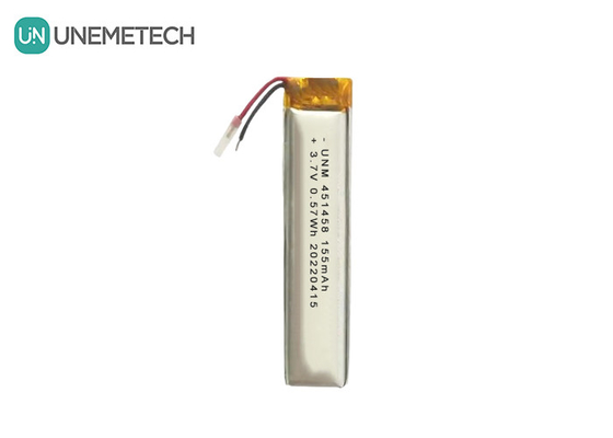 Lipo 3.7V 155mAh रिचार्जेबल पॉलीमर बैटरी 451458 वायरलेस हेडसेट के लिए