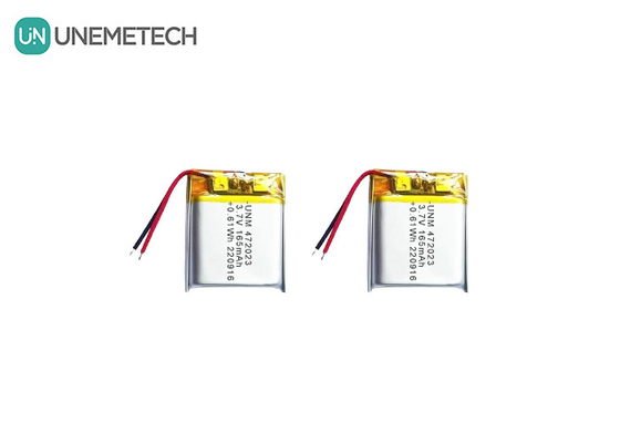रिचार्जेबल ली-आयन लिथियम पॉलिमर बैटरी 3.7V 165mAh 472023 एमपी 3 प्लेयर बैटरी