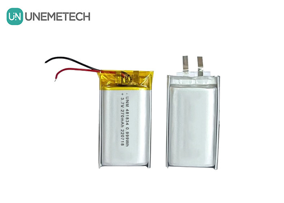 रिचार्जेबल डीप साइकल लिथियम आयन पॉलिमर बैटरी 3.7V 270mAh 481834 स्मार्ट चश्मे के लिए