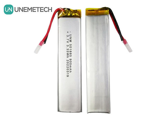 3.7V 900mAh लिपो बैटरी आयताकार लिथियम पॉलीमर बैटरी 501885 लघु केमेरा के लिए