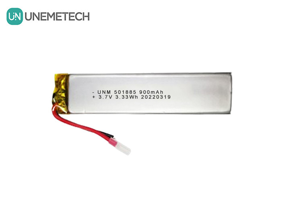 3.7V 900mAh लिपो बैटरी आयताकार लिथियम पॉलीमर बैटरी 501885 लघु केमेरा के लिए