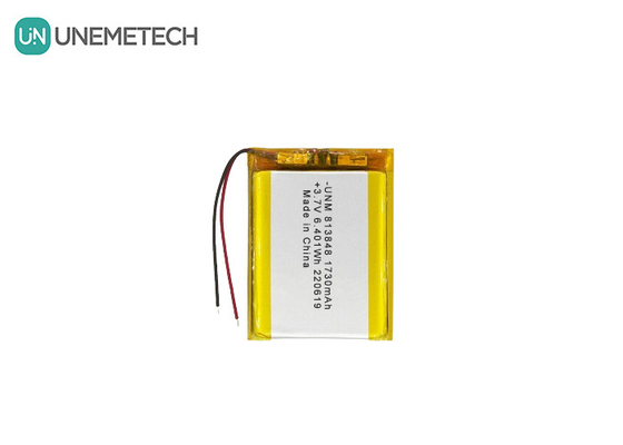 3.7V 1730mAh बड़ी क्षमता वाली लिथियम आयन पॉलिमर बैटरी 813848 पावर बैंक के लिए