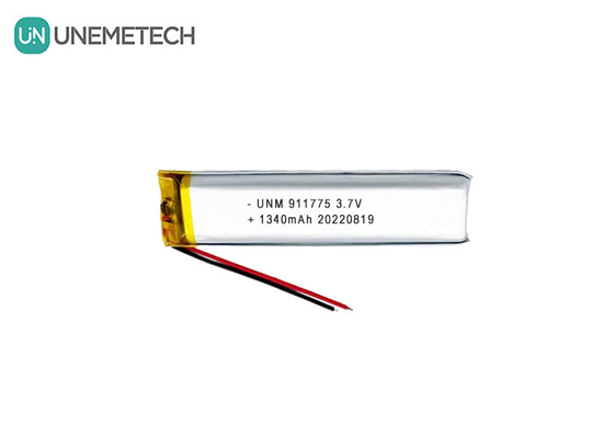 3.7V लिपो रिचार्जेबल बैटरी 1340mAh स्मार्ट पेन के लिए लिथियम पॉलिमर बैटरी 911775