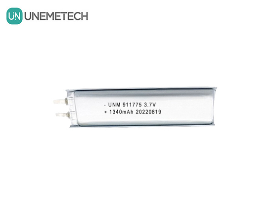 3.7V लिपो रिचार्जेबल बैटरी 1340mAh स्मार्ट पेन के लिए लिथियम पॉलिमर बैटरी 911775