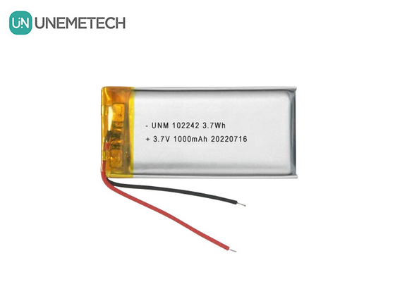 3.7V 1000mAh 102242 टेबल लैंप के लिए मानक लिथियम आयन पॉलिमर बैटरी