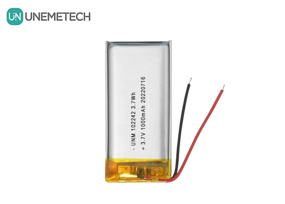 3.7V 1000mAh 102242 टेबल लैंप के लिए मानक लिथियम आयन पॉलिमर बैटरी