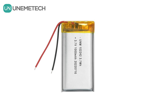 3.7V 1000mAh 102242 टेबल लैंप के लिए मानक लिथियम आयन पॉलिमर बैटरी