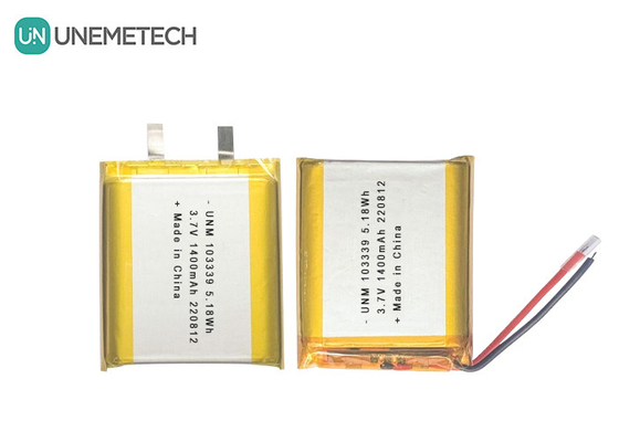 3.7V 1400mAh उच्च-प्रदर्शन लिथियम-आयन पॉलिमर बैटरी 103339 खिलौना कारों के लिए