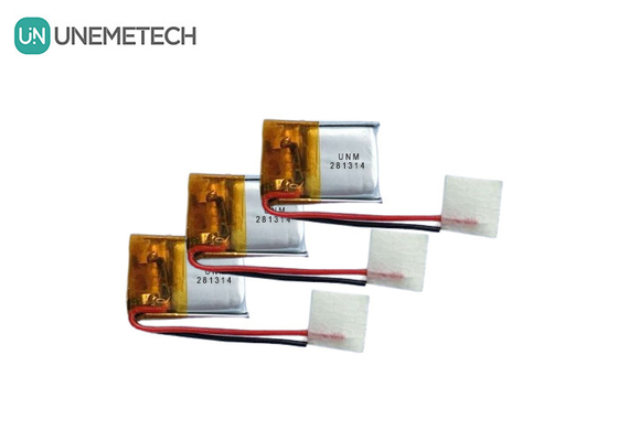 3.7V 25mAh 281314 Keychain रोशनी के लिए छोटी पतली Lipo माइक्रो रिचार्जेबल बैटरी