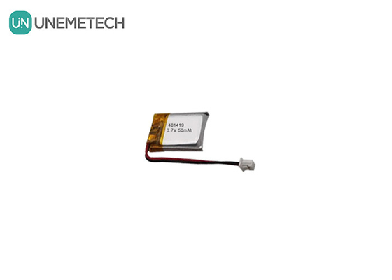 3.7V 50mAh लघु इलेक्ट्रॉनिक उपकरणों के लिए लघु लिथियम पॉलिमर बैटरी 401419