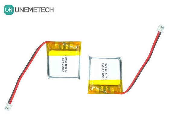 3.7V 25mAh 401013 रिचार्जेबल अल्ट्रा थिन स्लिम लिथियम पॉलिमर बैटरी स्मार्ट चश्मे के लिए