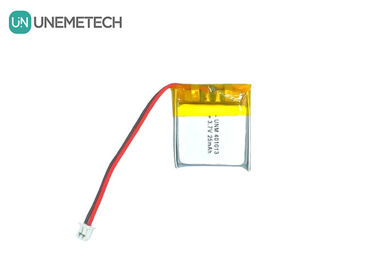 3.7V 25mAh 401013 रिचार्जेबल अल्ट्रा थिन स्लिम लिथियम पॉलिमर बैटरी स्मार्ट चश्मे के लिए