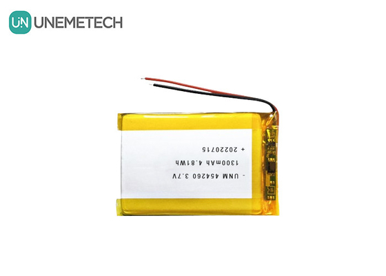 सोलर सिस्टम के लिए लिथियम आयन पॉलिमर बैटरी सेल 3.7V 1300mAh 454260