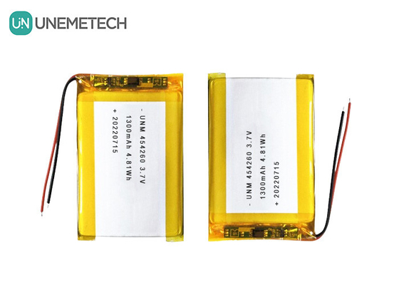 सोलर सिस्टम के लिए लिथियम आयन पॉलिमर बैटरी सेल 3.7V 1300mAh 454260