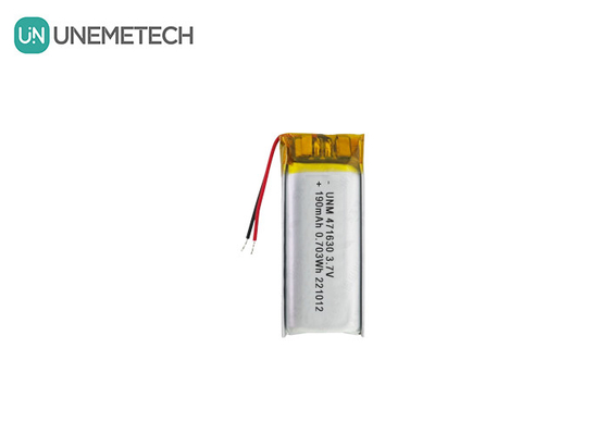 सीई प्रमाणित लीपो बैटरी 471630 3.7V 190mAh पोर्टेबल इलेक्ट्रॉनिक्स के लिए ली-पॉलीमर बैटरी