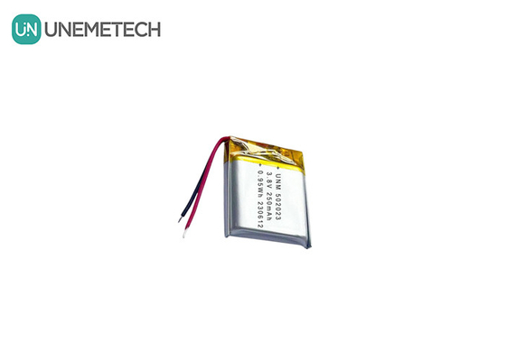 3.8V 250mAh 502023 ट्रैकर लोकेटर के लिए उच्च वोल्टेज लिथियम पॉलिमर बैटरी
