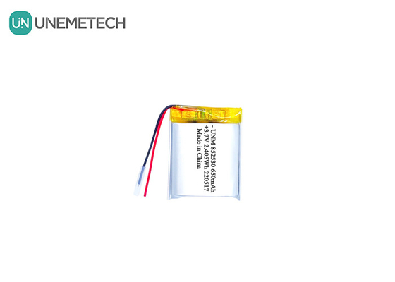 3हेडसेट के लिए.7V 650mAh रिचार्जेबल लिथियम आयन पॉलिमर बैटरी 852530