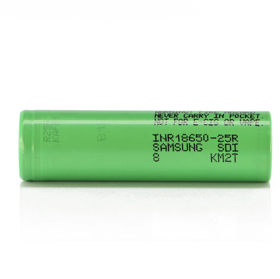 सैमसंग 25R 18650 2500mAh 20A बैटरी 3.6V सिलेंडरिक लिथियम आयन सेल INR18650-25R