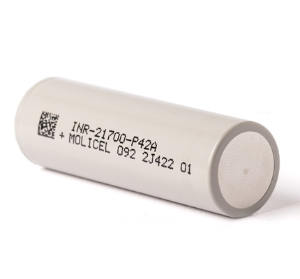 मोलिकेल 21700 P42A 4200mAh 45A बैटरी INR-21700-P42A सपाट शीर्ष बैटरी