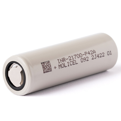 मोलिकेल 21700 P42A 4200mAh 45A बैटरी INR-21700-P42A सपाट शीर्ष बैटरी
