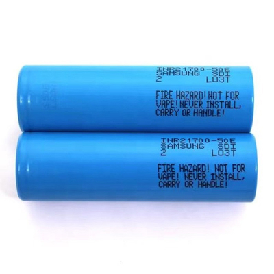 सैमसंग 50E 21700 5000mAh 9.8A बैटरी 3.6V लिथियम आयन बैटरी सेल INR21700-50E