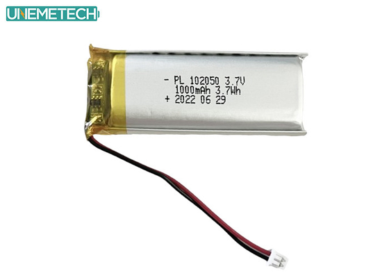 सौंदर्य उत्पादों के लिए 1000mAh लिपो बैटरी 102050 लिथियम आयन पॉलिमर बैटरी