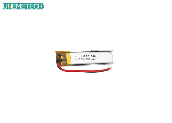 ब्लूटूथ ईयरफोन लिपो बैटरी 701040 3.7 वी 230mAh CE और IEC62133 के साथ अनुमोदित