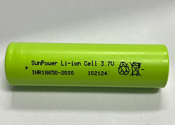 सनपावर 18650 2000mAh 20A रिचार्जेबल लिथियम आयन बैटरी सेल 3.7V इलेक्ट्रिक टूल के लिए लिथियम आयन बैटरी